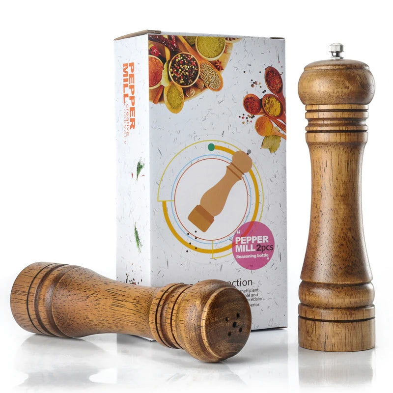 Leeseph Wood Pepper Mill and Salt Shaker Set, Kitchen Gadgets