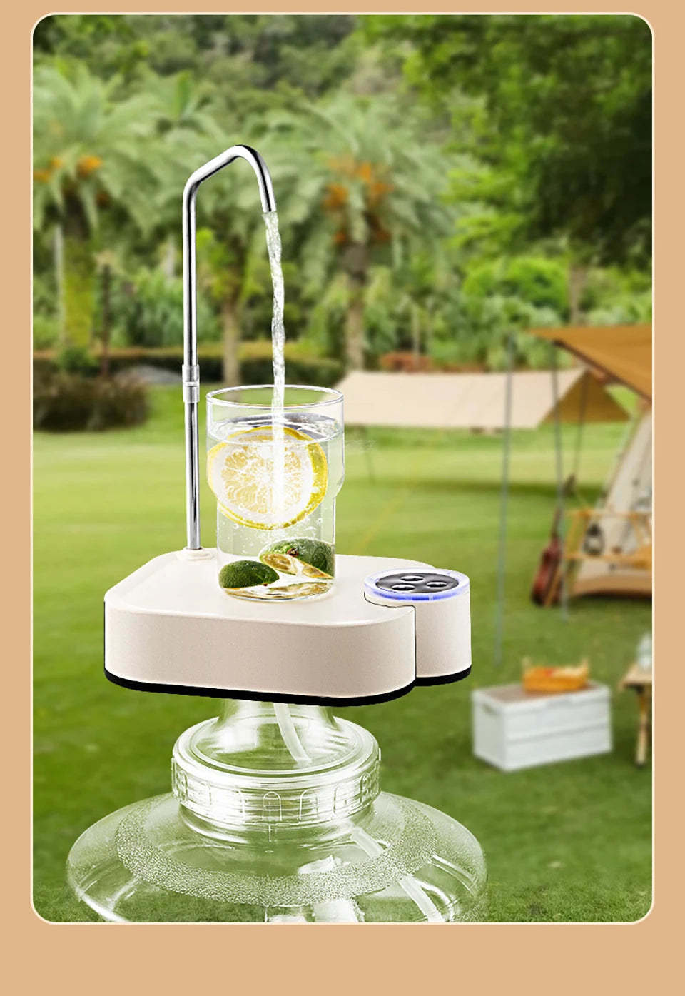 Smart Electric Water Pump Rechargeable Automatic Water Dispenser for Gallon Drinking Portable Water Bottle Pump for Home Office