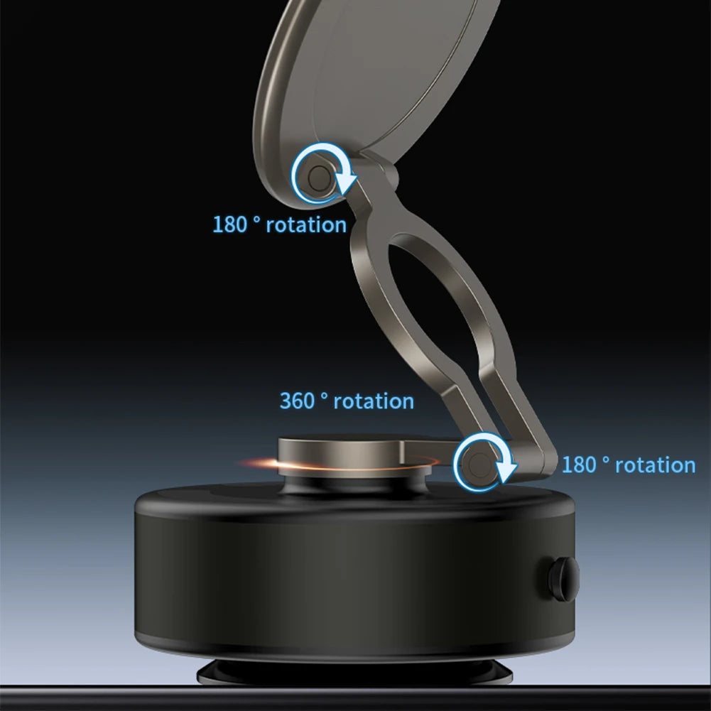 For Magsafe Mobile Phone Holder 360° Rotatable Folding Magnetic Vacuum Adsorption Suction Cup Bracket for IPhone/Samsung/Xiaomi