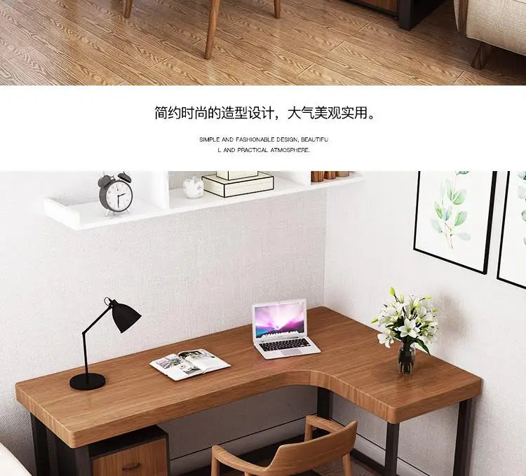 L Shape Wood Computer Desk Luxury Designer Funny Wooden Office Computer Desks Organizer Workbench Mesas De Computador Furniture