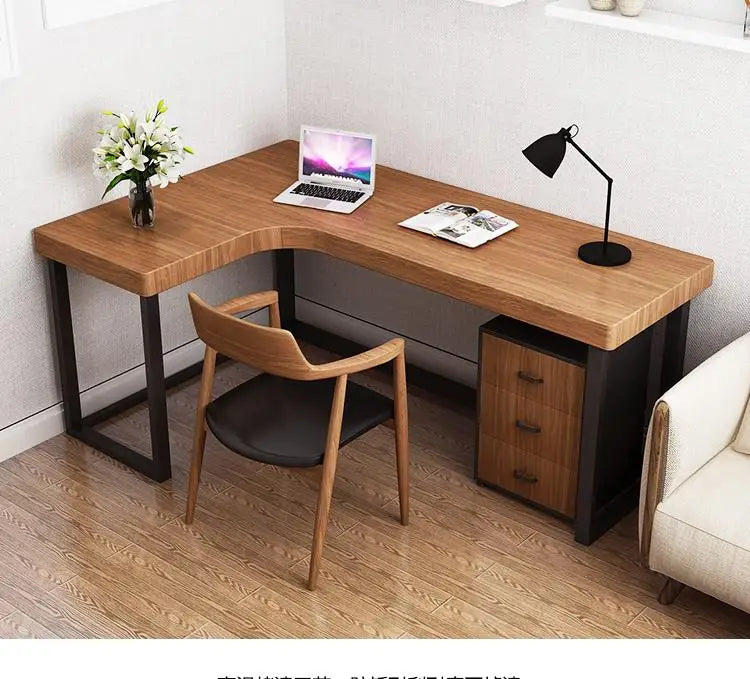 L Shape Wood Computer Desk Luxury Designer Funny Wooden Office Computer Desks Organizer Workbench Mesas De Computador Furniture