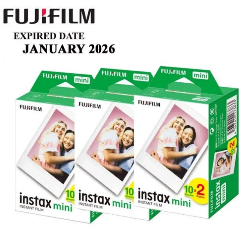10/20 Sheets Fujifilm Instax Mini White Edge Films Photo Paper 3inch Film For Fujifilm Instant Mini 12 11 9 8 25 50s Fuji Camera