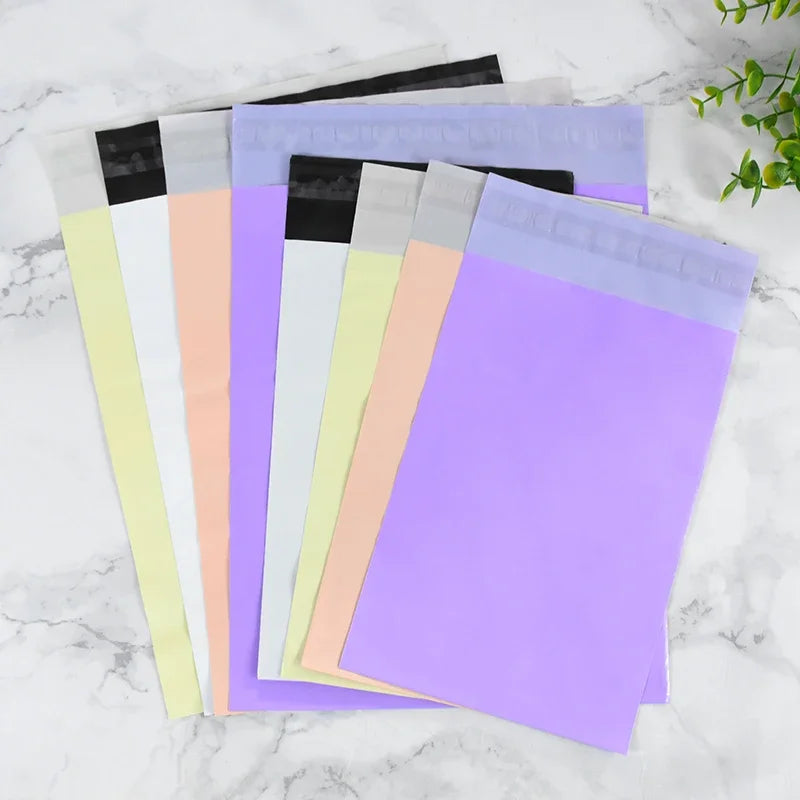 10pcs/Lots multicolour Courier Bag Express Envelope Storage Bags Mail Bag Mailing Bags Self Seal Plastic Packaging Pouch