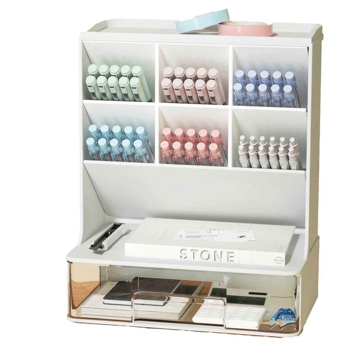 Office Desk Organizer Stationery Supplies Organizers Storage Setup Accessories Deskto Pen Holders Pink Gadgets
