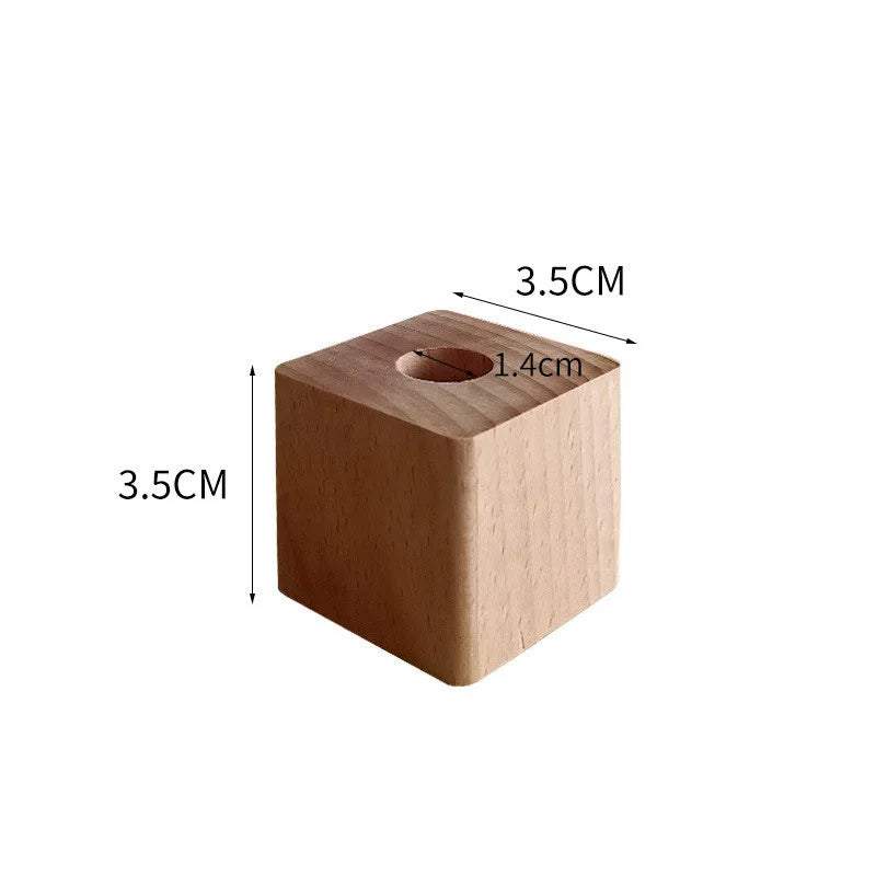 Creative Wooden Pen Holder Office Desktop Storage Ornaments Minimalist Furnishings Office Supplies Multifunction Storage Box