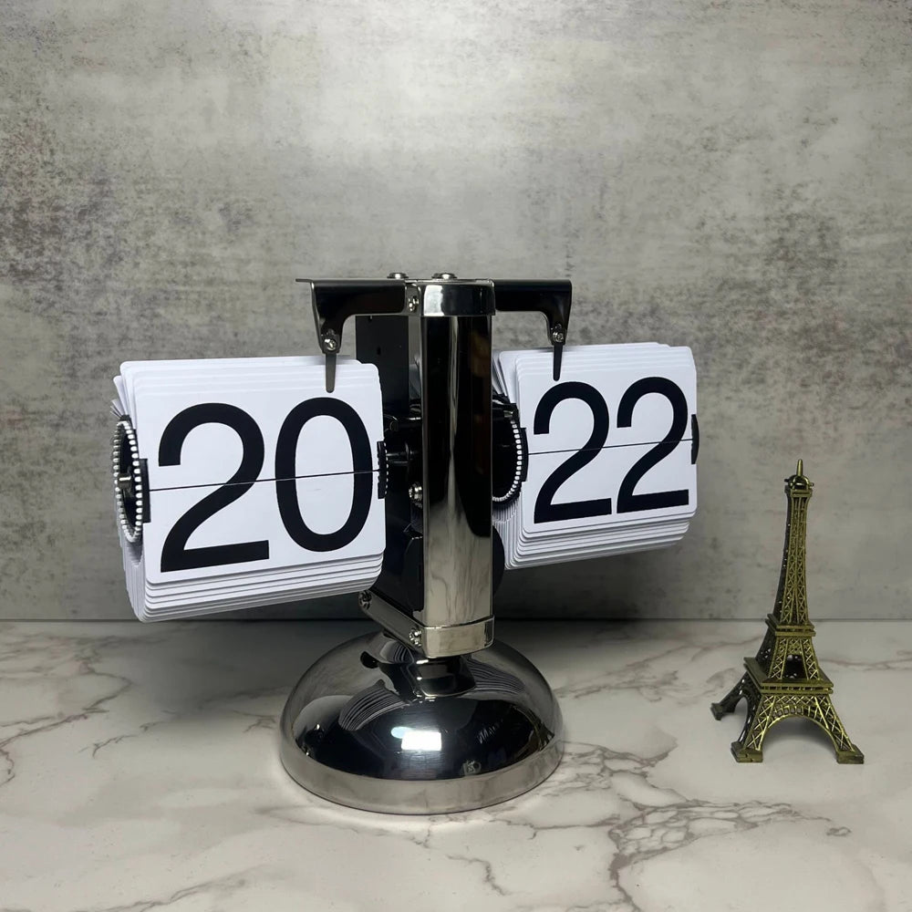 A Flipping Clock with Page Turning Automatically for Modern Home Decoration.Full of Sense of Technology.Battery Included as Gift