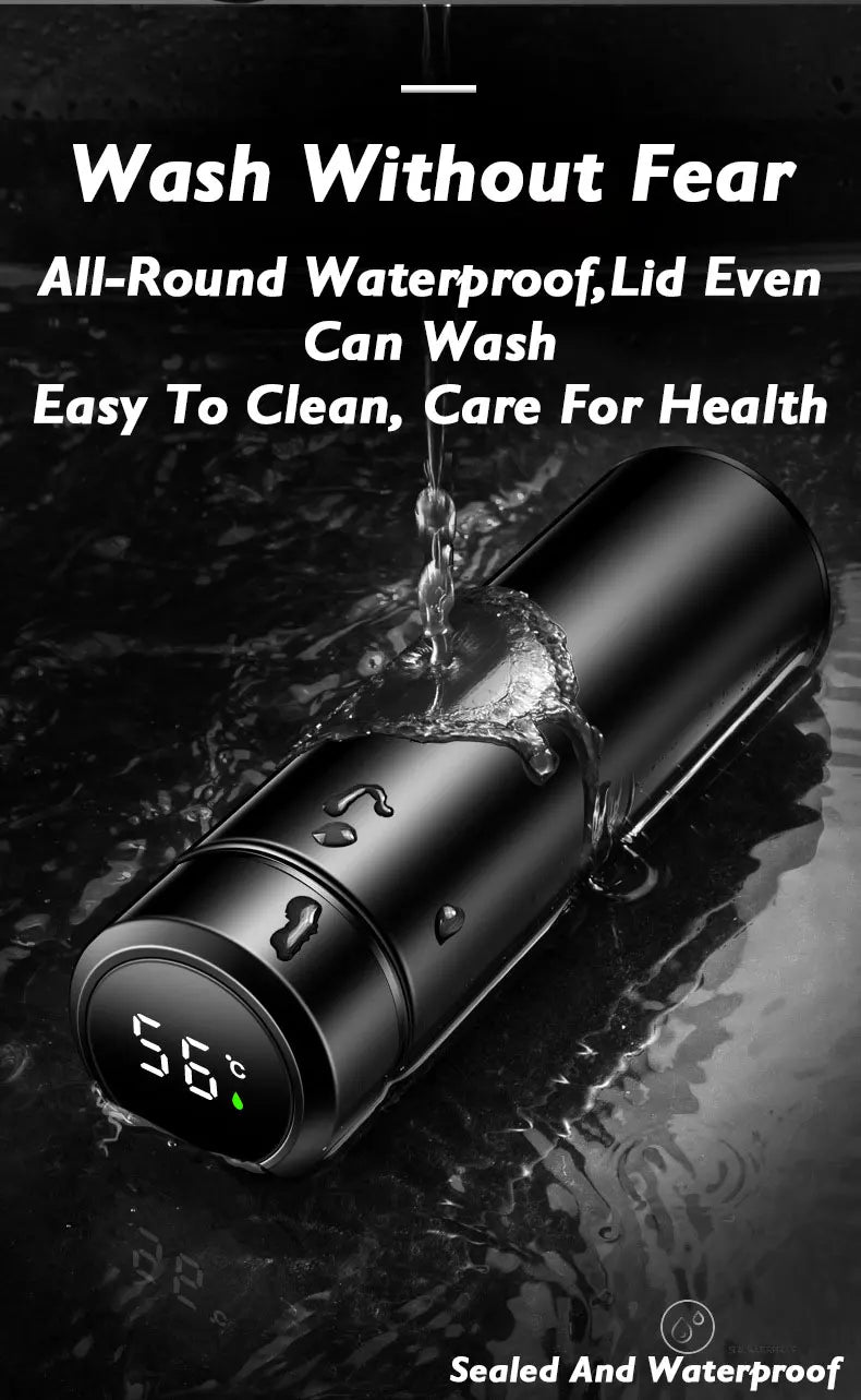 Smart Thermos Cup With Temperature Display 304 Stainless Steel Insulated Water Cup Business Gift Smart Temperature Bottles Water