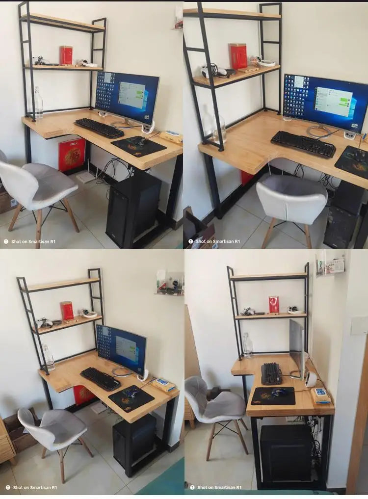 L Shape Wood Computer Desk Luxury Designer Funny Wooden Office Computer Desks Organizer Workbench Mesas De Computador Furniture