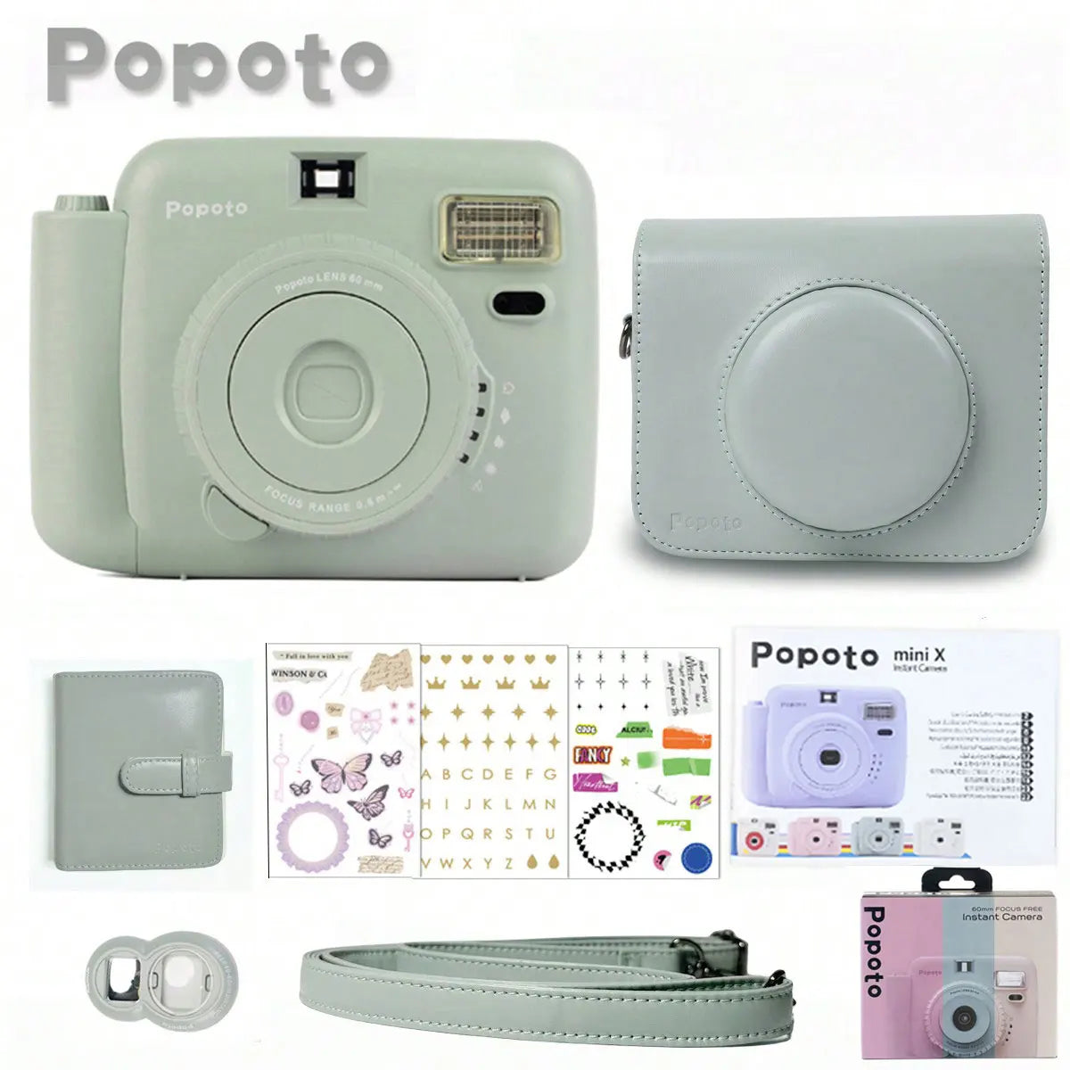 Mini Camera Instant Print Outdoor Portable Automatic Exposure Easy Use Children Birthday Gifts Suitable for Beginners Camera