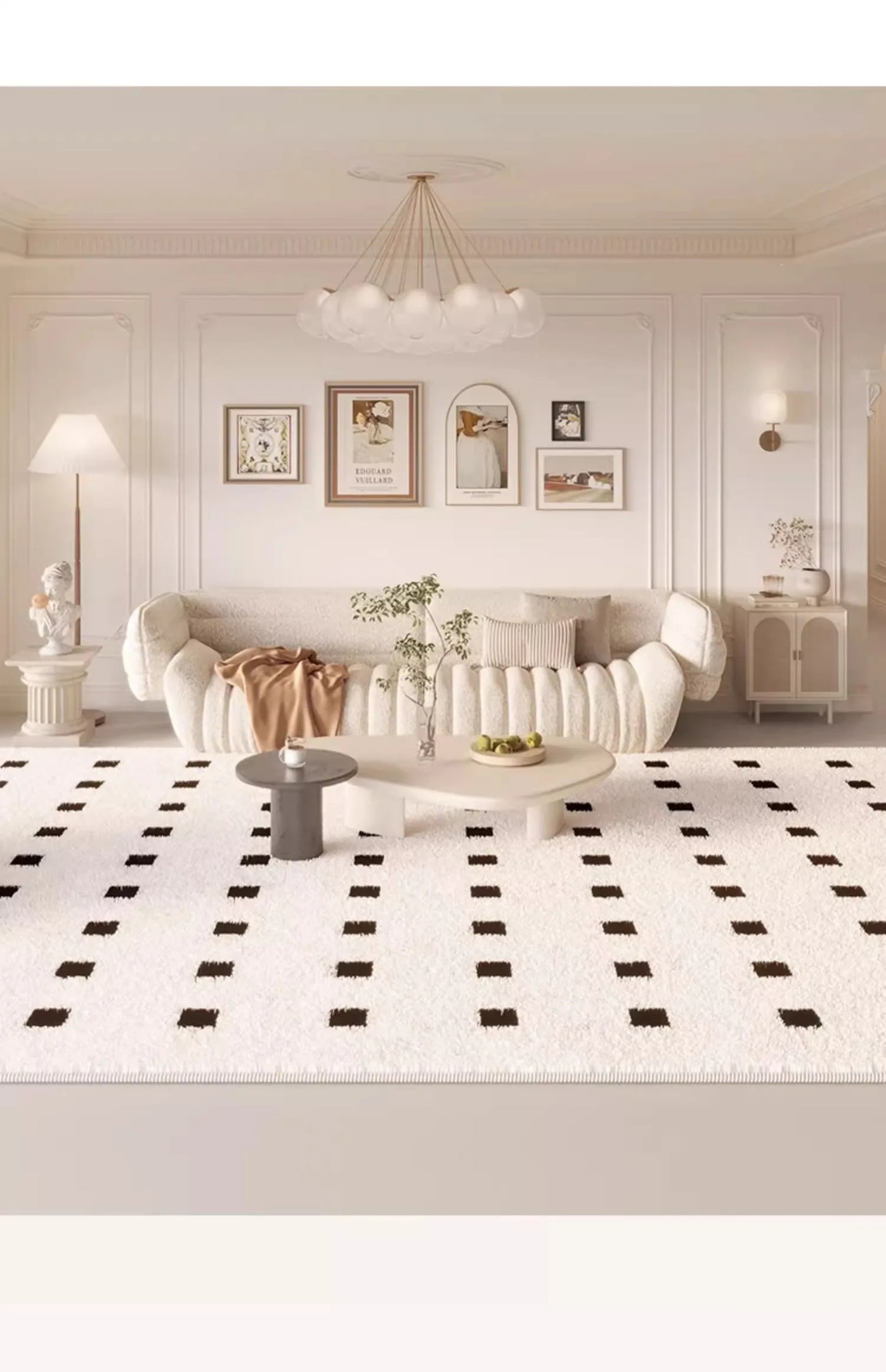 VIKAMA 1pc Rugs Living Room Premium Light Luxury Coffee Table Carpet Home Nordic Ins Style Bedroom Floor Mats