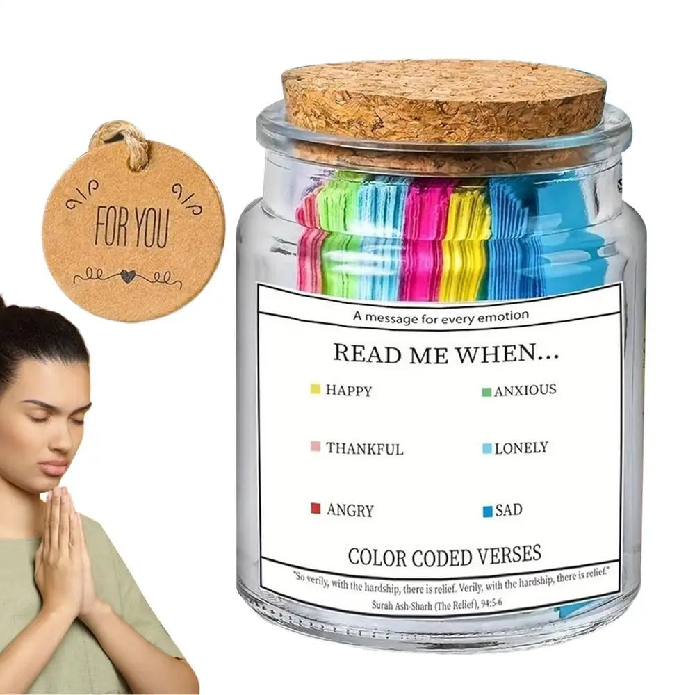 Quran Verse Jar Expresses Emotions And Feelings Glass Jar With Colored Quran Verses Muslim Prayer Jar Gifts Box