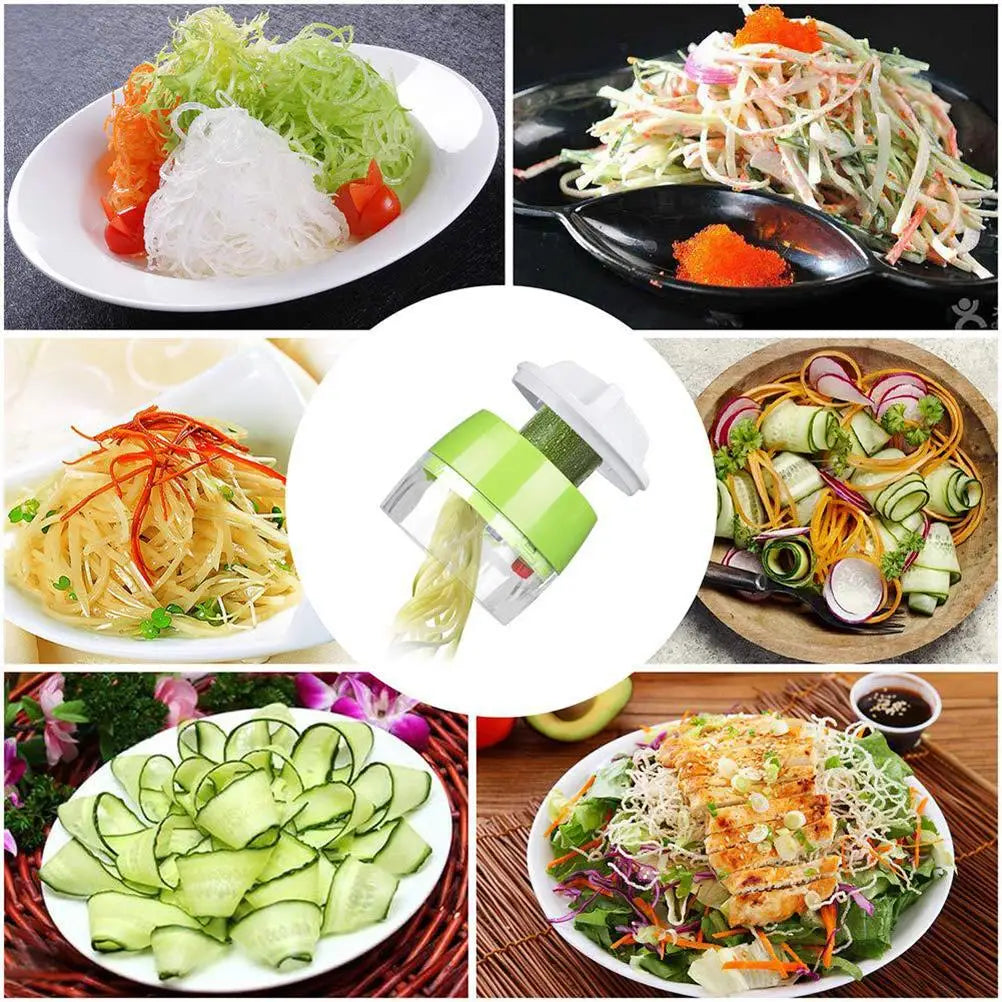 Vegetable Cutter Manual Spiral Cutter Kitchen Gadgets for Carrots Cucumbers Veggetti