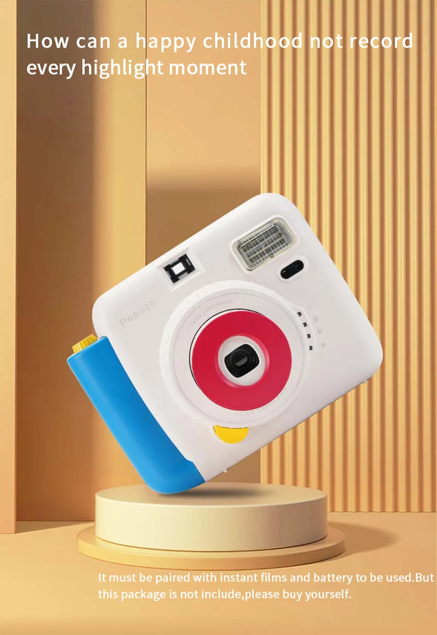 Mini Camera Instant Print Outdoor Portable Automatic Exposure Easy Use Children Birthday Gifts Suitable for Beginners Camera