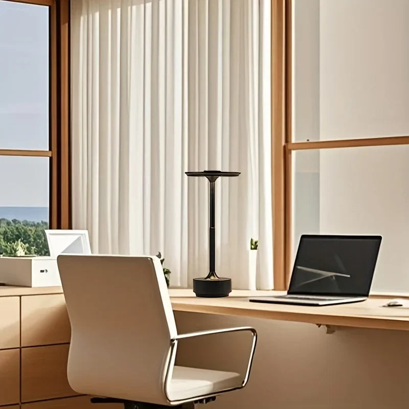 Office Decorative Desk Lamp, Touch USB Reading Light, Brushed Metal Surface Treatment, USB Charging, Including Power Cord