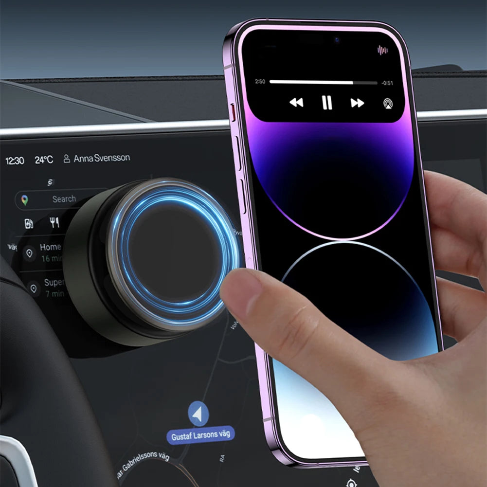 For Magsafe Mobile Phone Holder 360° Rotatable Folding Magnetic Vacuum Adsorption Suction Cup Bracket for IPhone/Samsung/Xiaomi