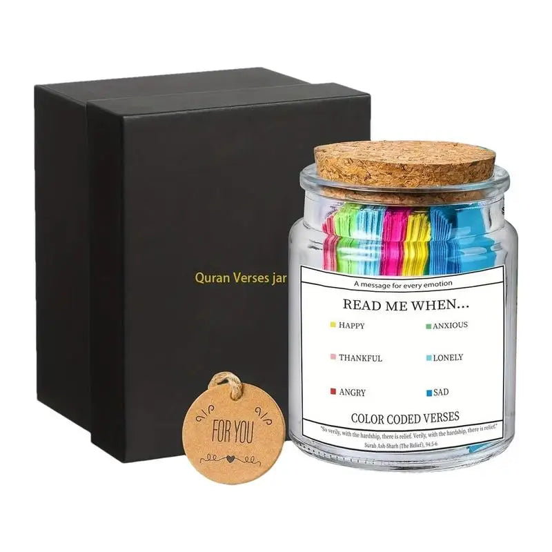 Quran Verse Jar Expresses Emotions And Feelings Glass Jar With Colored Quran Verses Muslim Prayer Jar Gifts Box