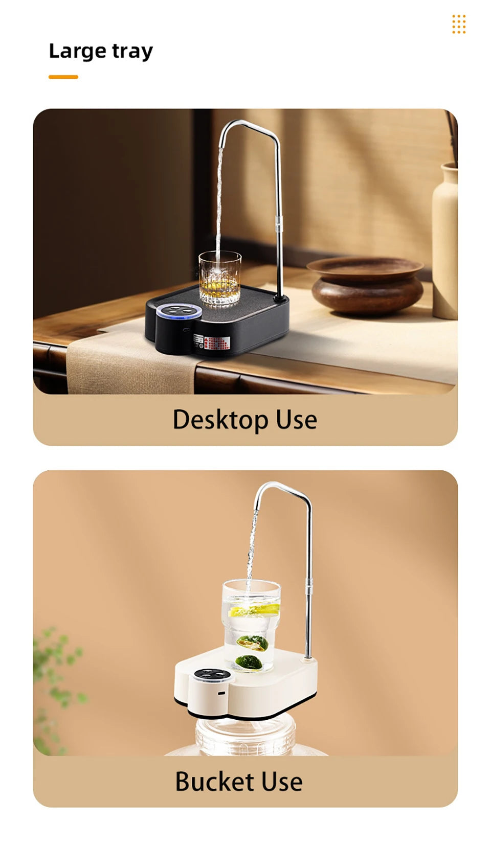 Smart Electric Water Pump Rechargeable Automatic Water Dispenser for Gallon Drinking Portable Water Bottle Pump for Home Office