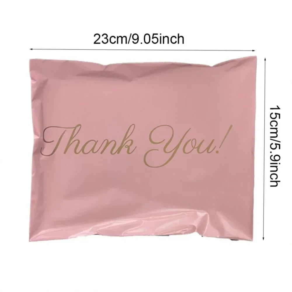 100pcs Pink Thank You Envelopes Shipping Bags Self Seal Packing Bags Sealed Express Bag Mailing Bag Express Packing Supplies