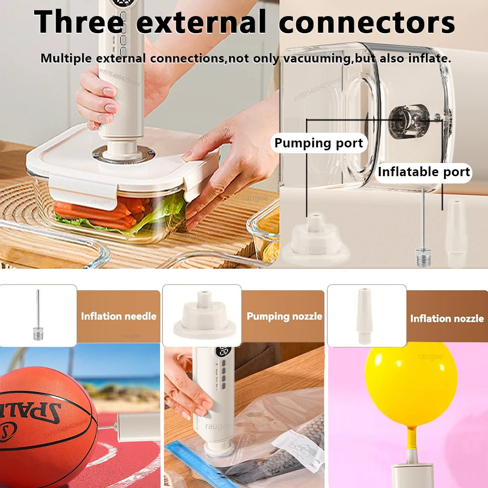 Vacuum Packaging Machine Food Vacuum Sealer Automatic Household Food Vacuum Sealing Machine Plastic Bag Sealer with Sealing Bags