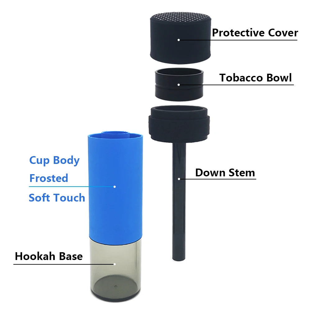 Portable Car Hookah Complete Small Cup Shisha Set with Protective Wind Cover Small Narguile Chicha Soft Touch LOMINT LM-OT005
