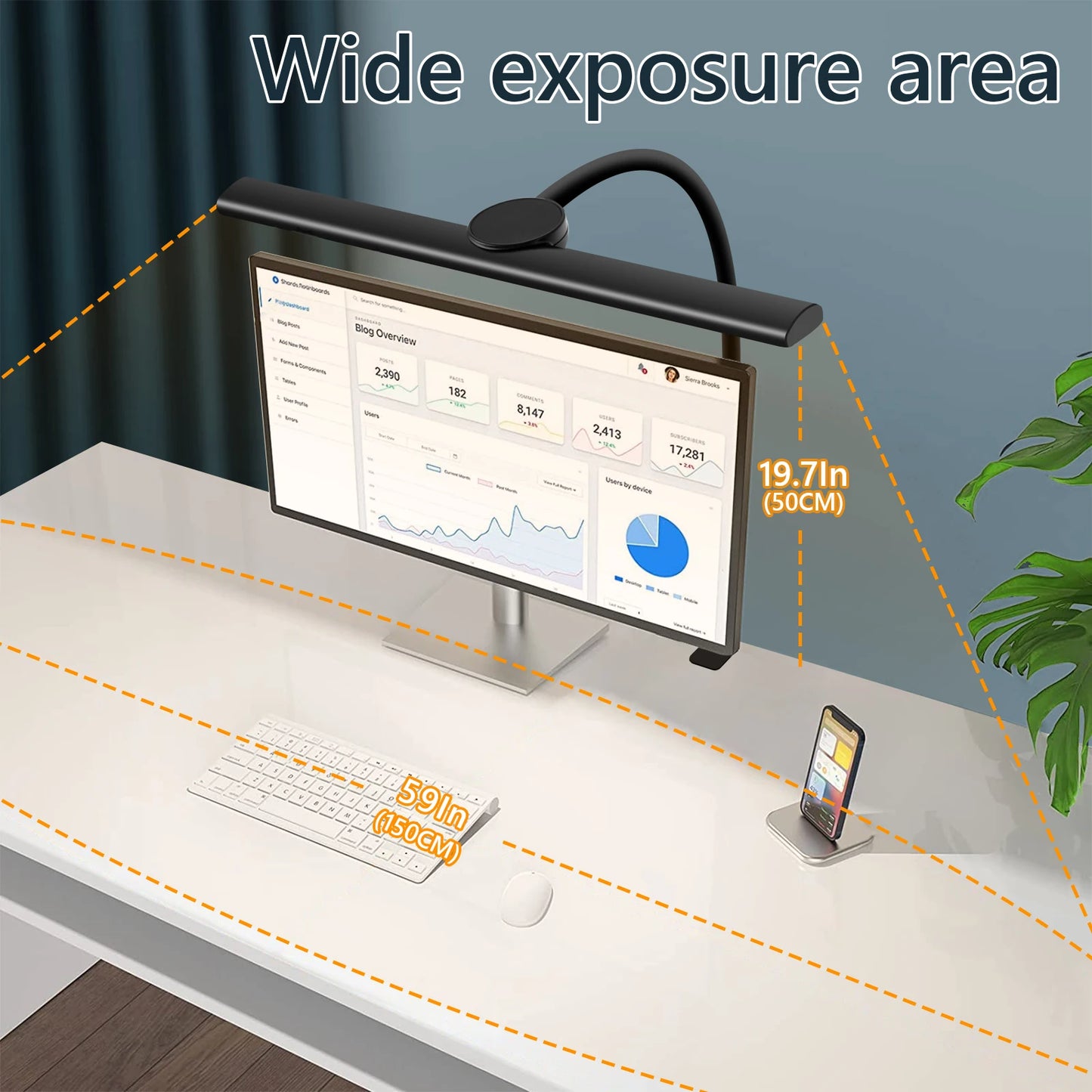 LED Desk Lamp for Office Home - Eye-Caring Architect Task Lamp 30 Lighting Modes Adjustable Flexible Gooseneck Clamp Light