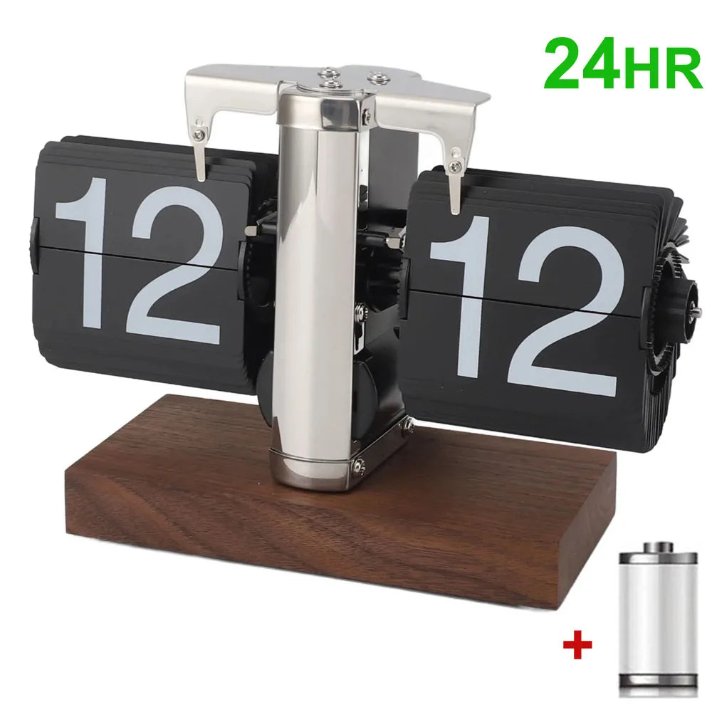 A Flipping Clock with Page Turning Automatically for Modern Home Decoration.Full of Sense of Technology.Battery Included as Gift