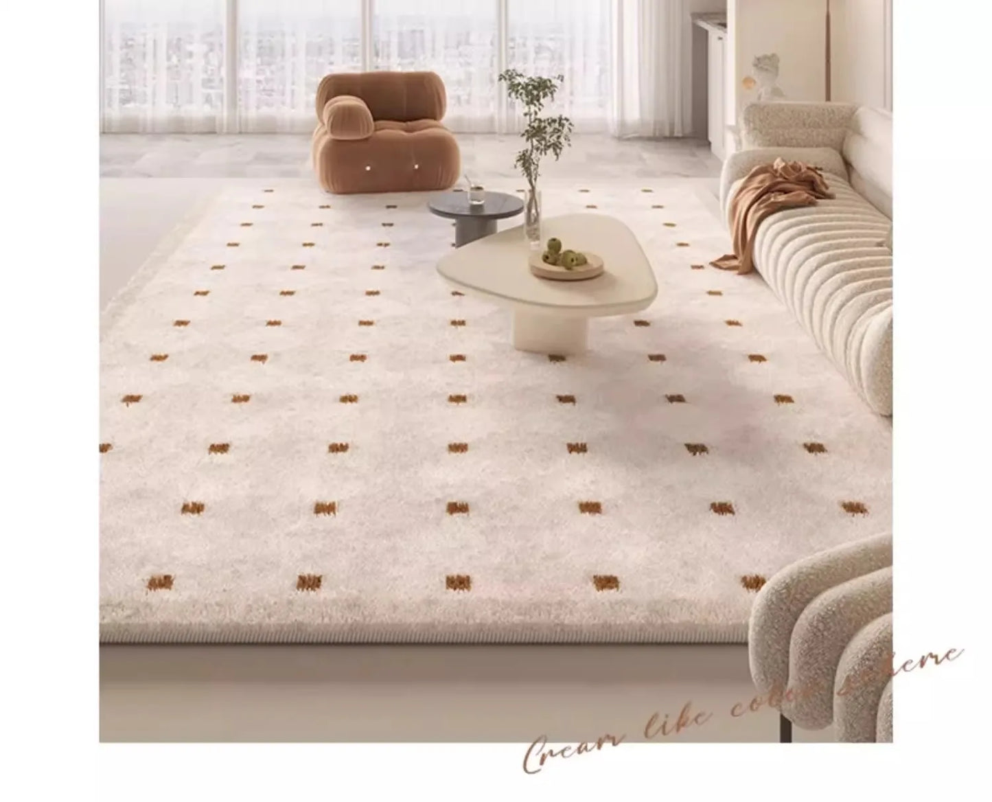 VIKAMA 1pc Rugs Living Room Premium Light Luxury Coffee Table Carpet Home Nordic Ins Style Bedroom Floor Mats