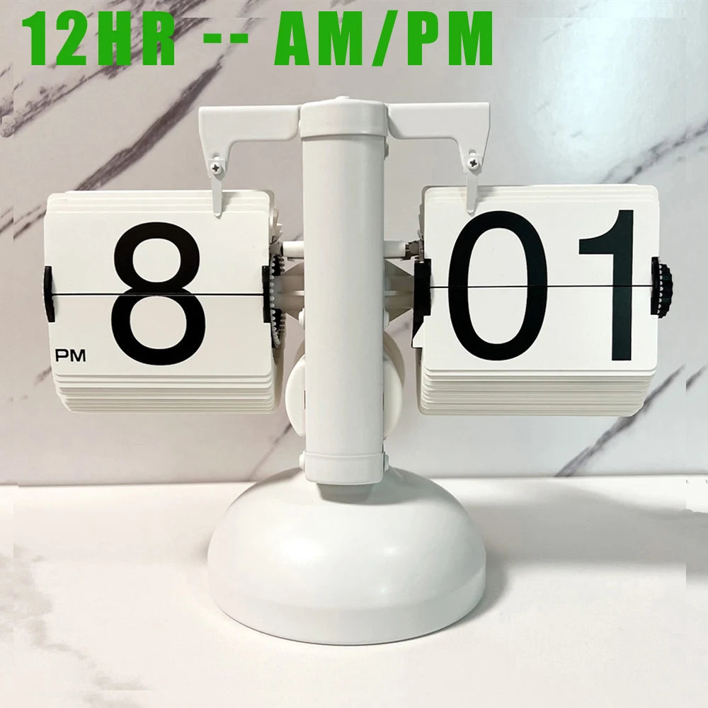 A Flipping Clock with Page Turning Automatically for Modern Home Decoration.Full of Sense of Technology.Battery Included as Gift