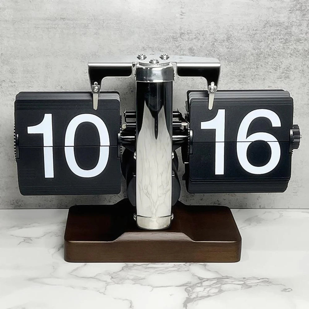 A Flipping Clock with Page Turning Automatically for Modern Home Decoration.Full of Sense of Technology.Battery Included as Gift