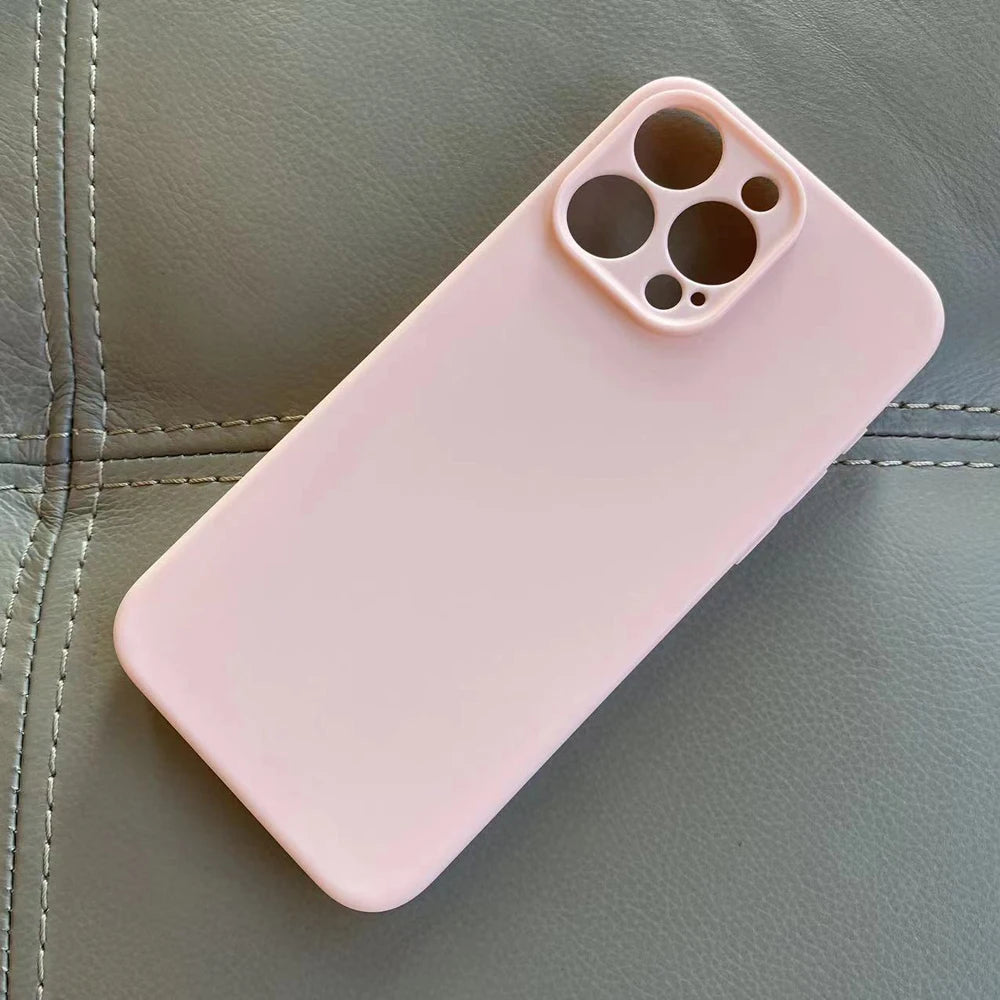 Luxury Matte Silicone Case For iphone 15 Pro Max 15 Plus Phone Cover For iphone15 Pro Max Soft TPU Back Cover Fundas