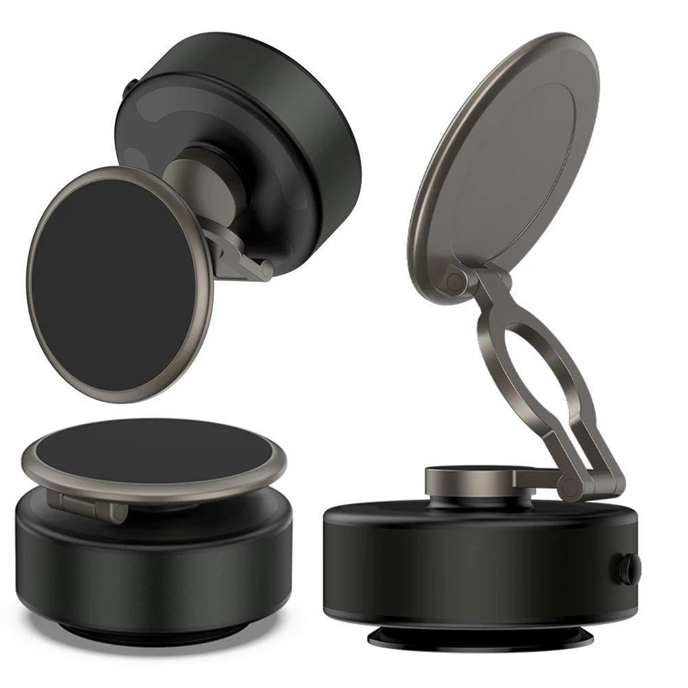 For Magsafe Mobile Phone Holder 360° Rotatable Folding Magnetic Vacuum Adsorption Suction Cup Bracket for IPhone/Samsung/Xiaomi