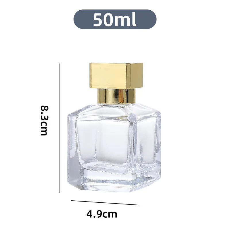 Perfume Bottle Spray 50ml High-end Glass Portable Travel Delicate Perfume Bottle Empty Bottle Dispenser