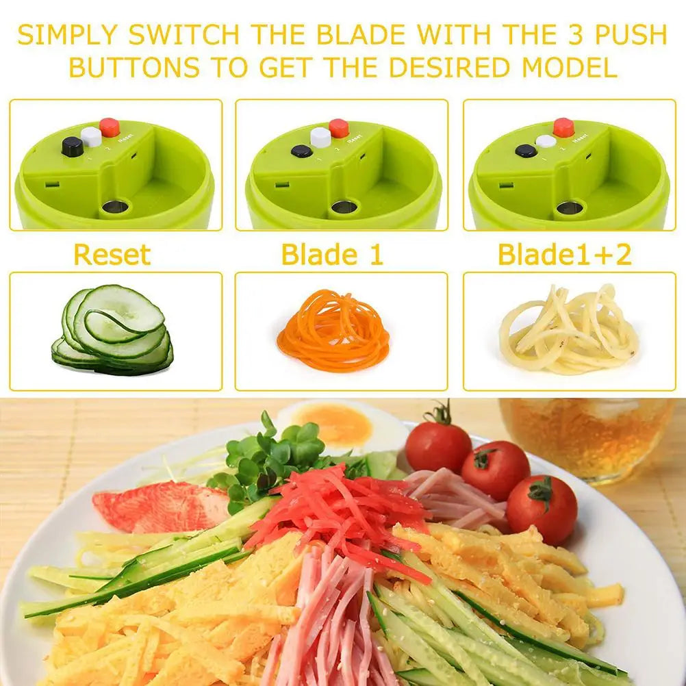 Vegetable Cutter Manual Spiral Cutter Kitchen Gadgets for Carrots Cucumbers Veggetti