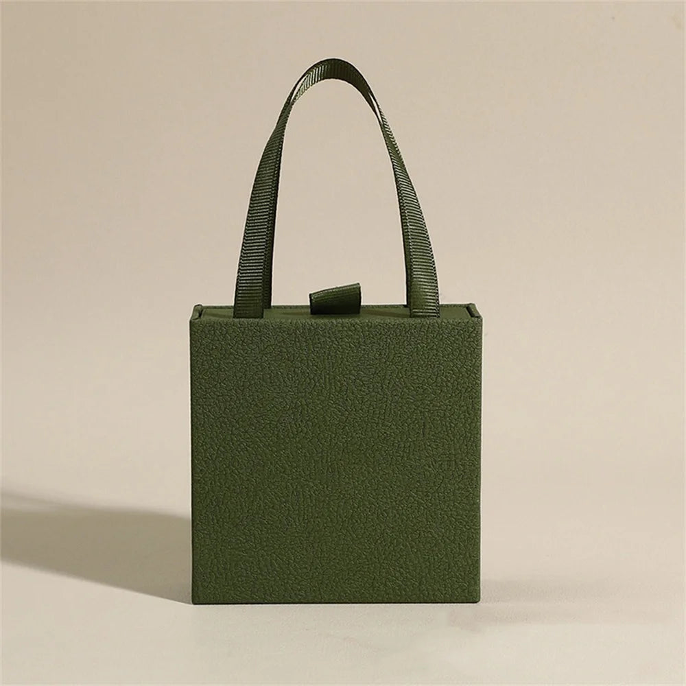 Portable Jewelry Packaging Box Earrings Necklace Ring Pendant Storage Organizer Case Wedding Gift Box Paper Drawer Jewelry Box