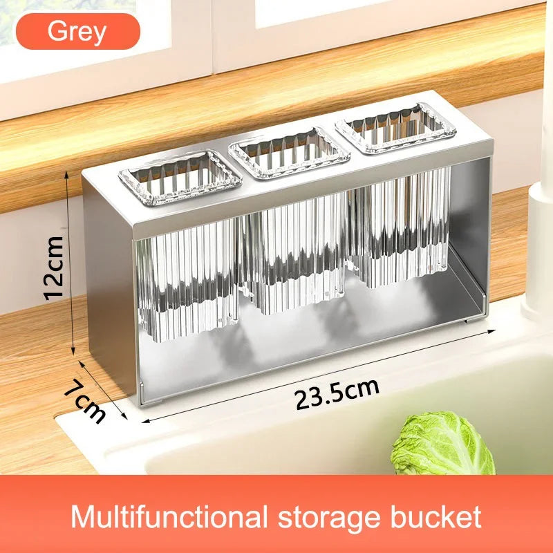 Kitchen Cutlery Storage Racks Drain Tableware Holder Chopstick Spoon Fork Storage Box Rack Chopsticks Cage Save Space Simple