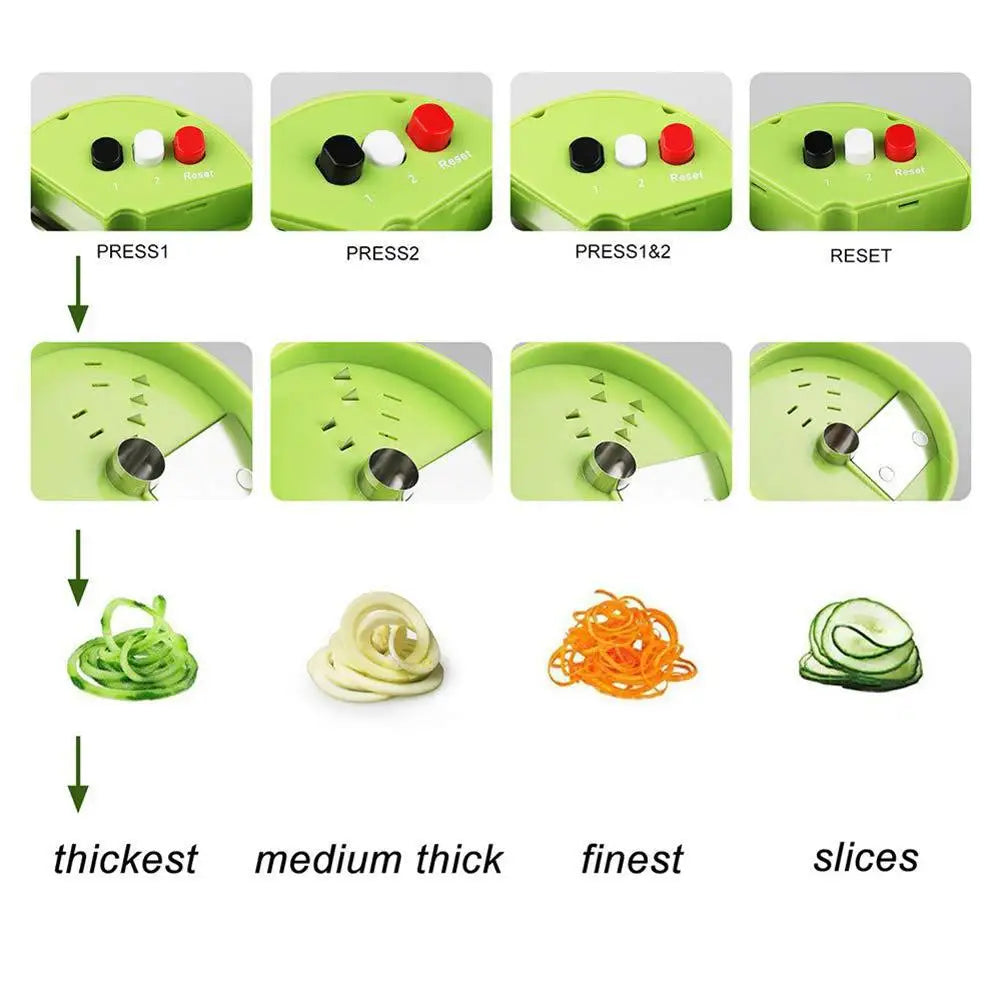 Vegetable Cutter Manual Spiral Cutter Kitchen Gadgets for Carrots Cucumbers Veggetti