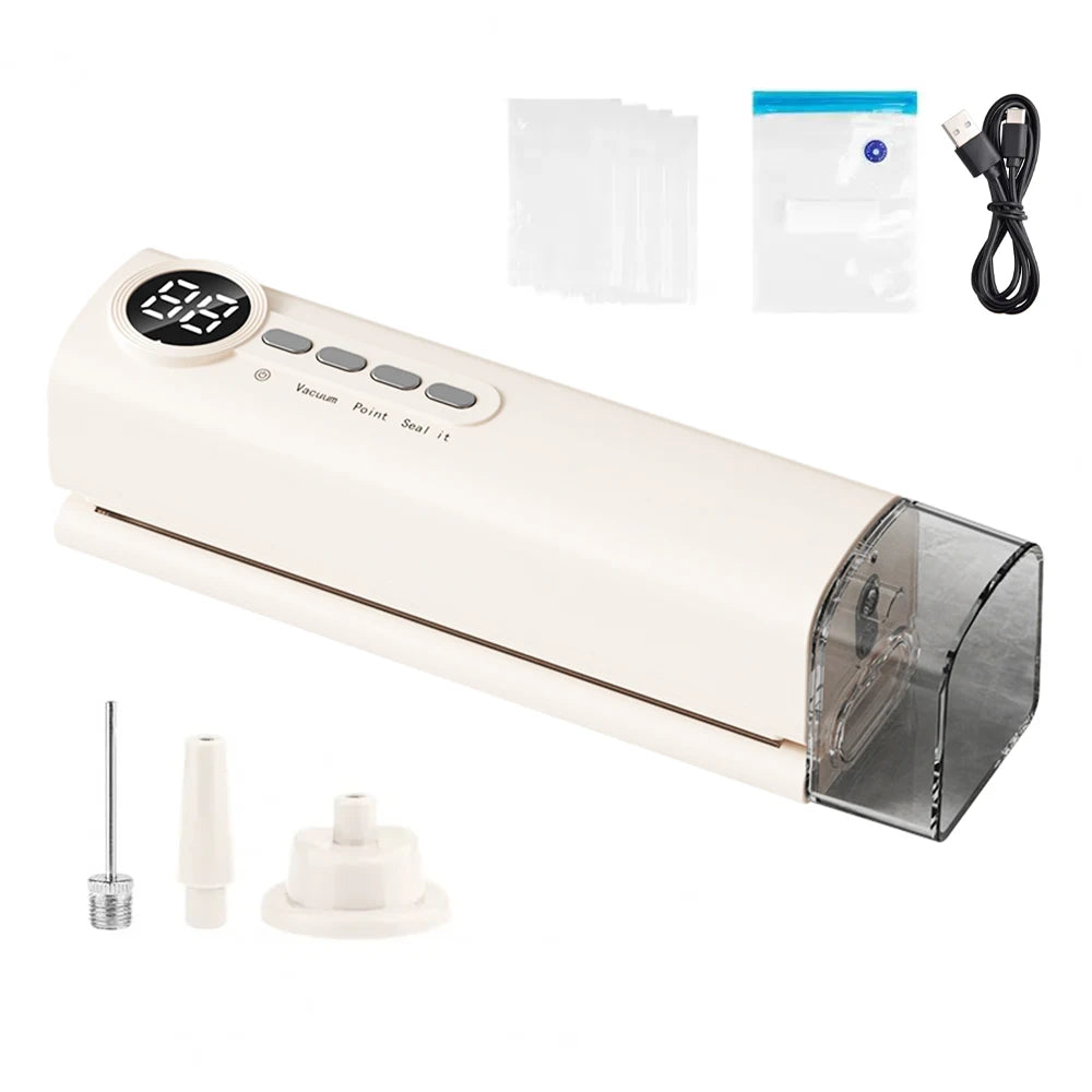 Vacuum Packaging Machine Food Vacuum Sealer Automatic Household Food Vacuum Sealing Machine Plastic Bag Sealer with Sealing Bags