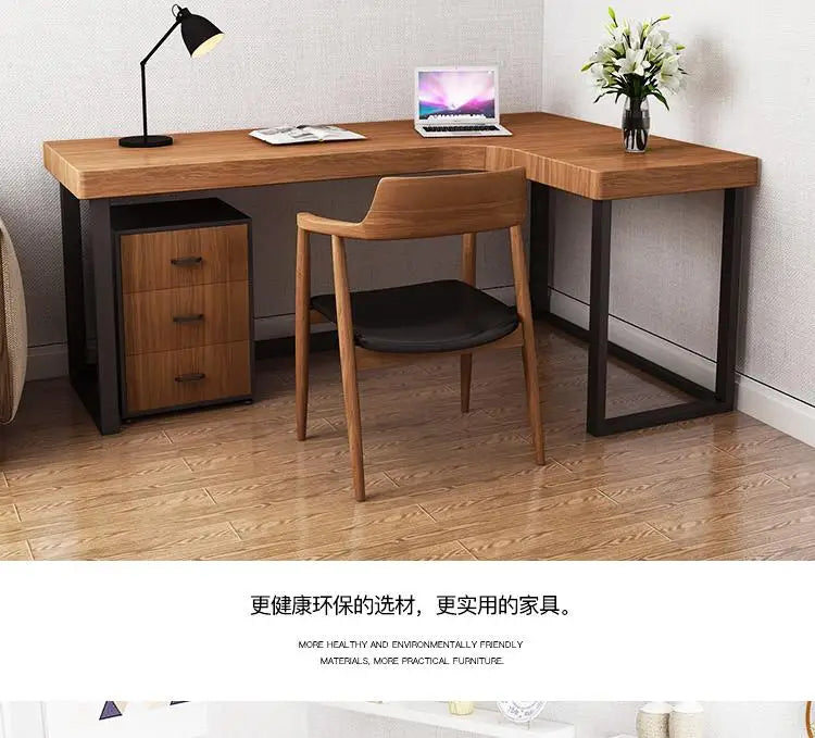 L Shape Wood Computer Desk Luxury Designer Funny Wooden Office Computer Desks Organizer Workbench Mesas De Computador Furniture