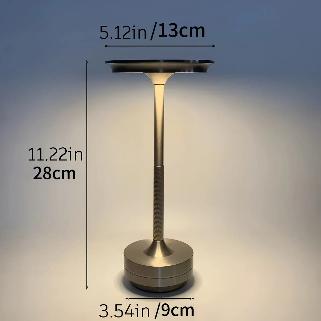 Office Decorative Desk Lamp, Touch USB Reading Light, Brushed Metal Surface Treatment, USB Charging, Including Power Cord