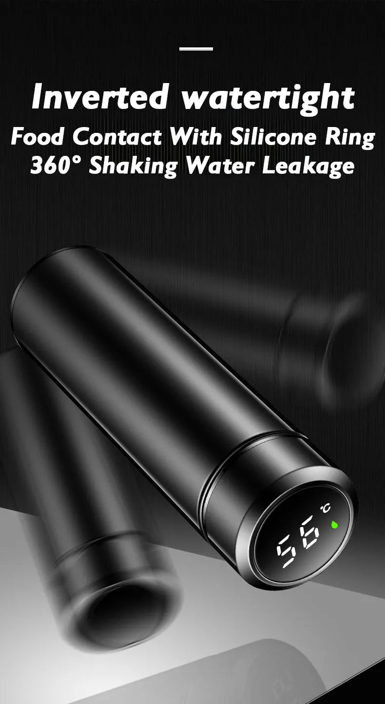 Smart Thermos Cup With Temperature Display 304 Stainless Steel Insulated Water Cup Business Gift Smart Temperature Bottles Water