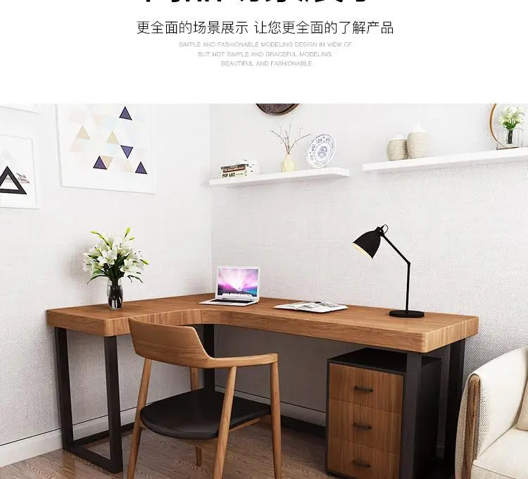 L Shape Wood Computer Desk Luxury Designer Funny Wooden Office Computer Desks Organizer Workbench Mesas De Computador Furniture