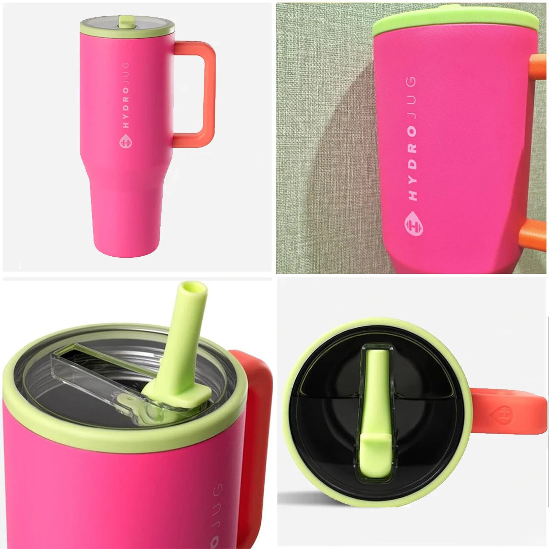 Traveler 32OZ tumbler Straw Lid Stainless Steel Vacuum Insulated Car Mug Double Wall Thermal Iced Travel