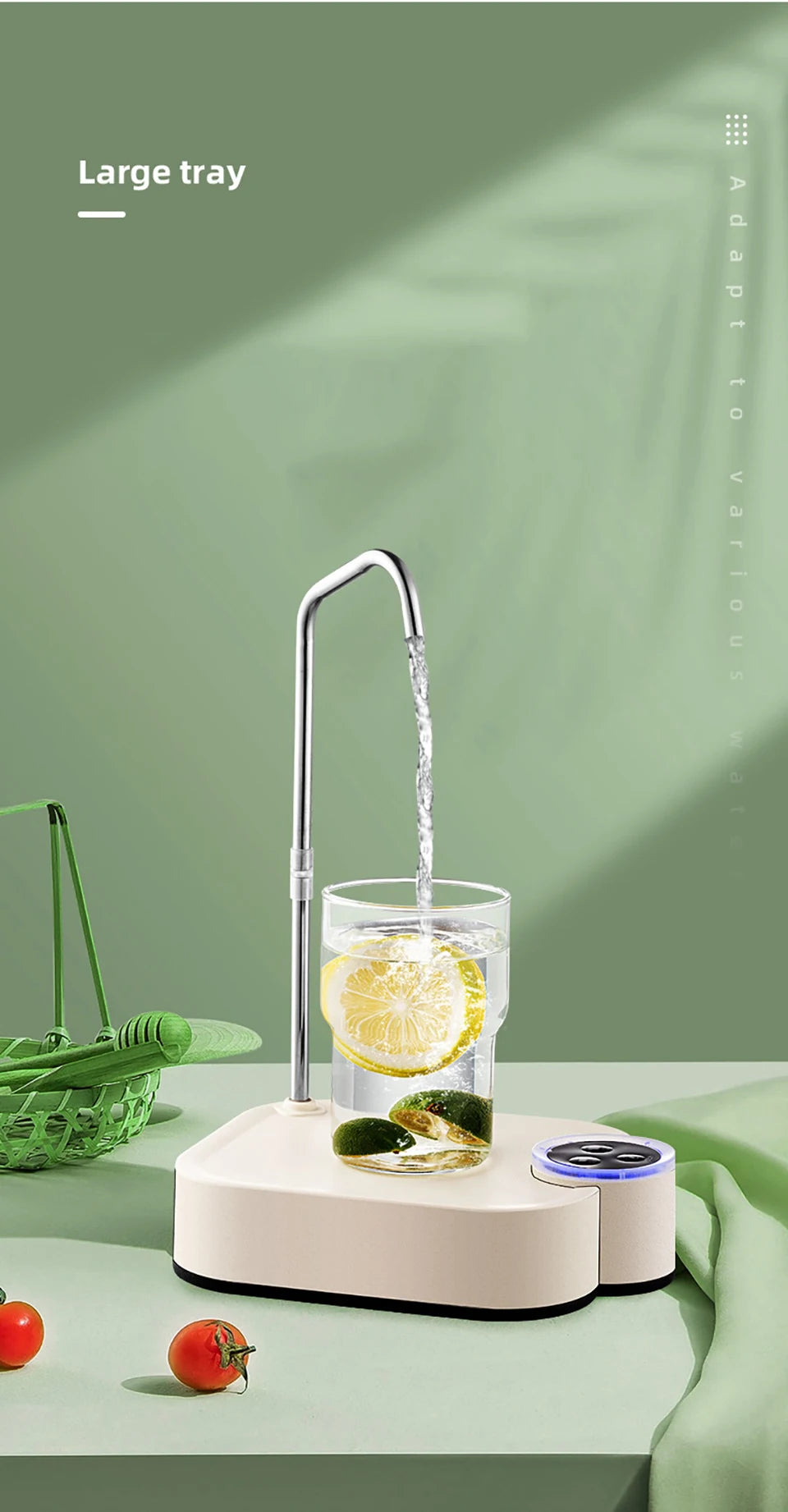 Smart Electric Water Pump Rechargeable Automatic Water Dispenser for Gallon Drinking Portable Water Bottle Pump for Home Office