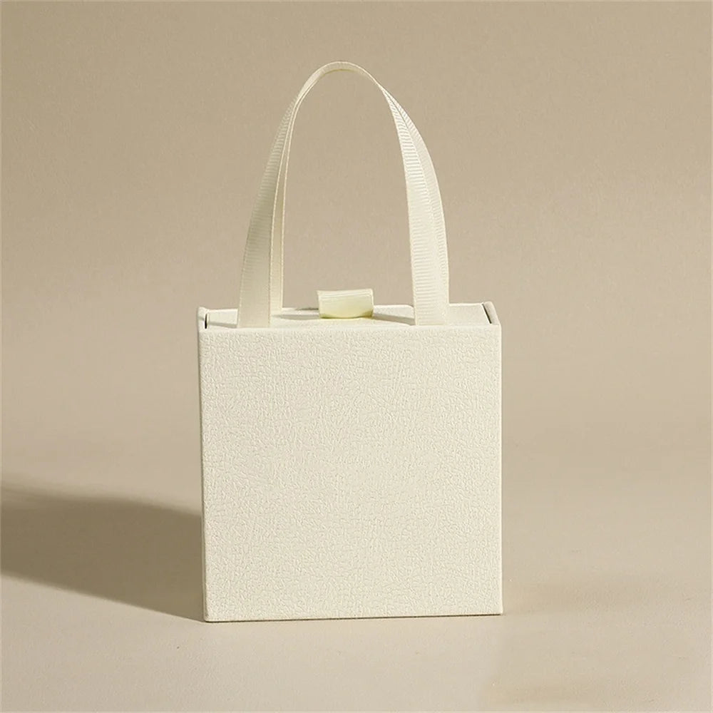 Portable Jewelry Packaging Box Earrings Necklace Ring Pendant Storage Organizer Case Wedding Gift Box Paper Drawer Jewelry Box