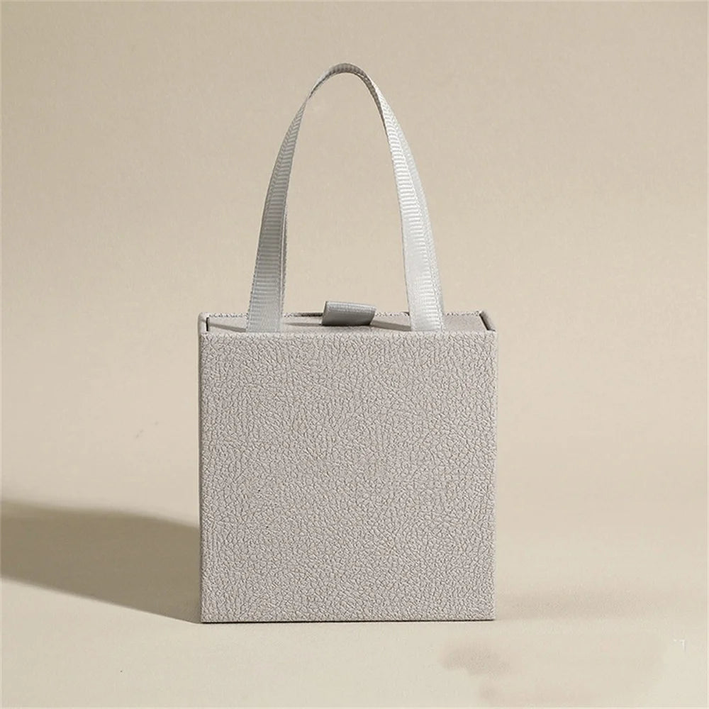 Portable Jewelry Packaging Box Earrings Necklace Ring Pendant Storage Organizer Case Wedding Gift Box Paper Drawer Jewelry Box