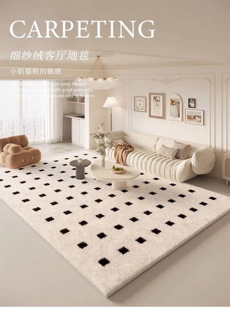 VIKAMA 1pc Rugs Living Room Premium Light Luxury Coffee Table Carpet Home Nordic Ins Style Bedroom Floor Mats