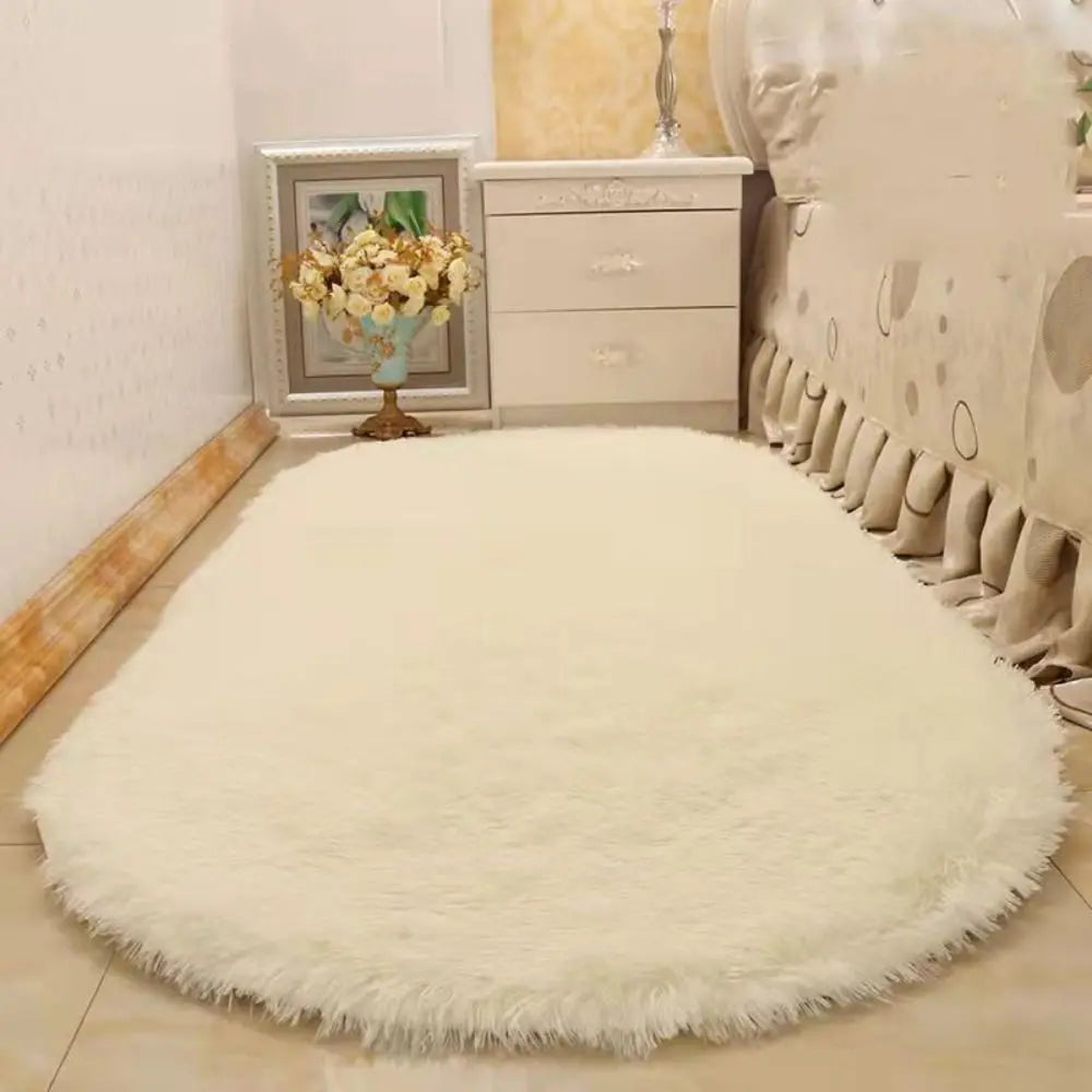 Super Soft Faux Area Rugs for Living RoomSheepskin Area Rugs for Bedroom Floor Shaggy Plush Carpet Faux Rug Bedside Rugs