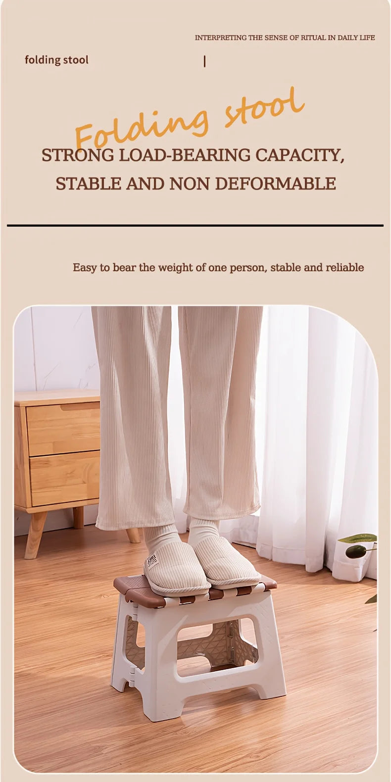 Simple Office Stool, Beautiful, Strong And Durable, Folding Stool for Home Use, Saving Space And Easy to Store, Office Stool