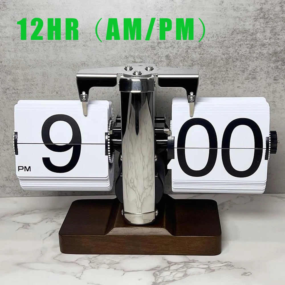 A Flipping Clock with Page Turning Automatically for Modern Home Decoration.Full of Sense of Technology.Battery Included as Gift