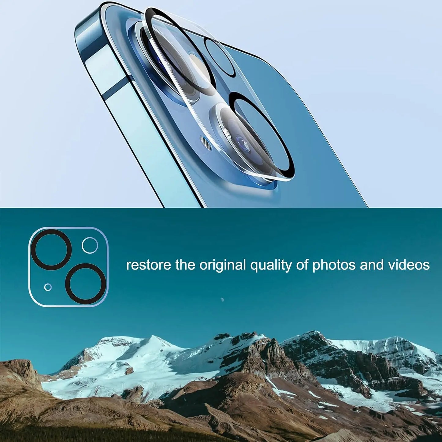 3PCS Camera Lens Protector Cover For iPhone 15 Pro Max 14 Plus 13 Mini 12 11 15Pro 14Pro 15Plus Protection Phone Protective Film